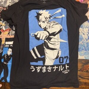 Naruto Shippuden Collection 2002 Mens Size‎ Medium Black Graphic T-Shirt